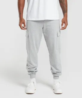 Gymshark Rest Day Essentials Cargo Joggers - Light Grey Core Marl