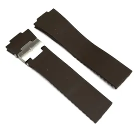 12x25x20 mm Plain Brown Rubber Ulysse Nardin Watch Band for Marine Diver