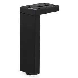 13-3/4" (350 mm) Adjustable Contemporary Versatile T or L Shaped Furniture Leg Matte Black