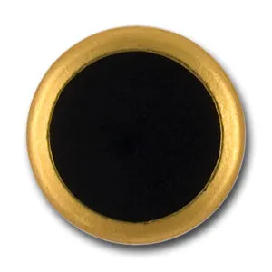 13/16" Classic Matte Black Enamel  Button (Made in Switzerland)