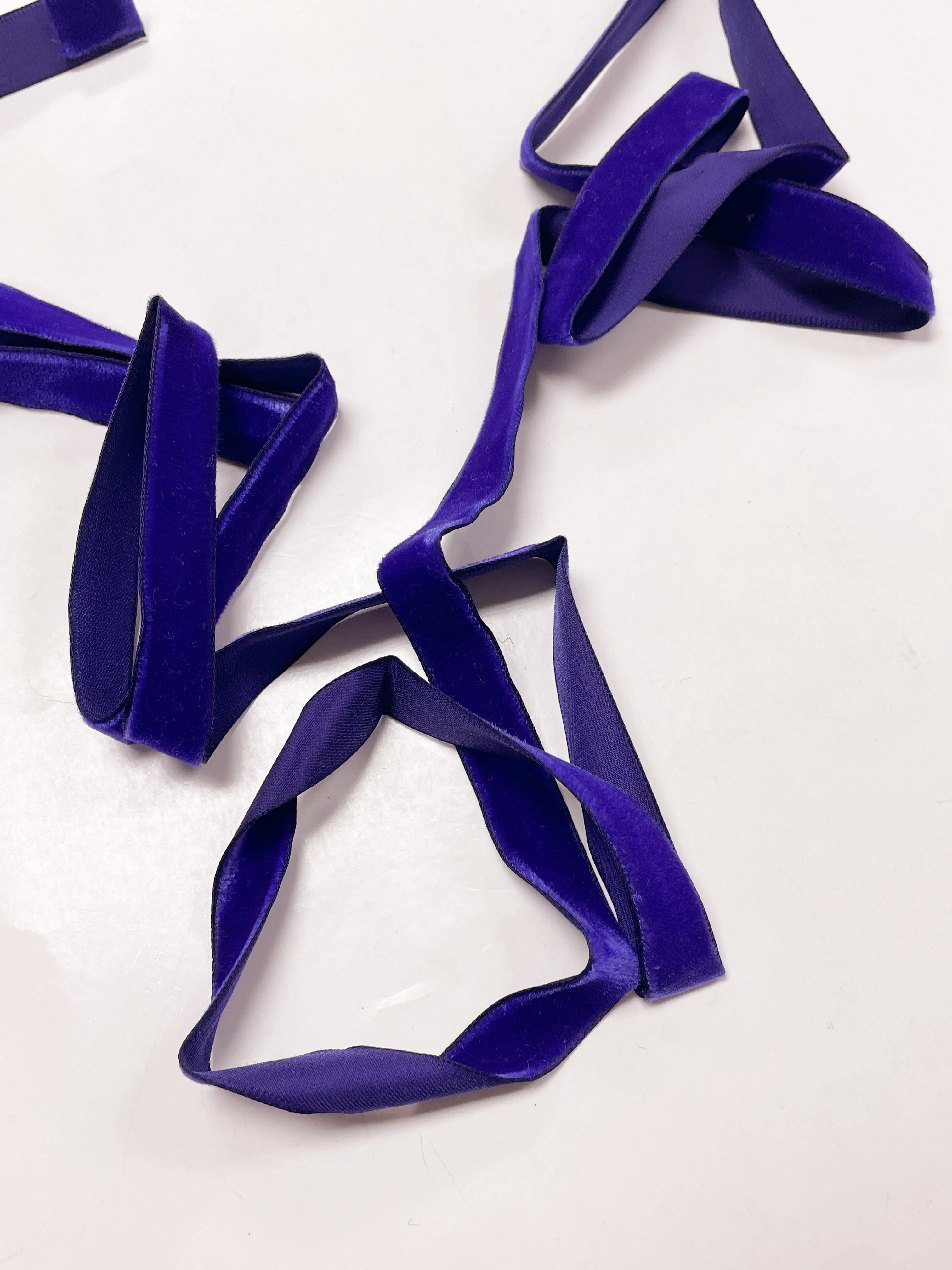 2 1/8 YD Polyester Velvet Ribbon - Royal Purple