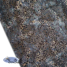 57" Batik Canvas (5oz) - Animal Skin - Charcoal [ 27" CUT ONLY ]