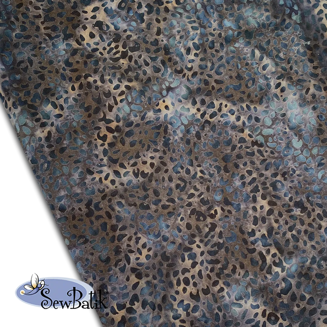 57" Batik Canvas (5oz) - Animal Skin - Charcoal [ 27" CUT ONLY ]