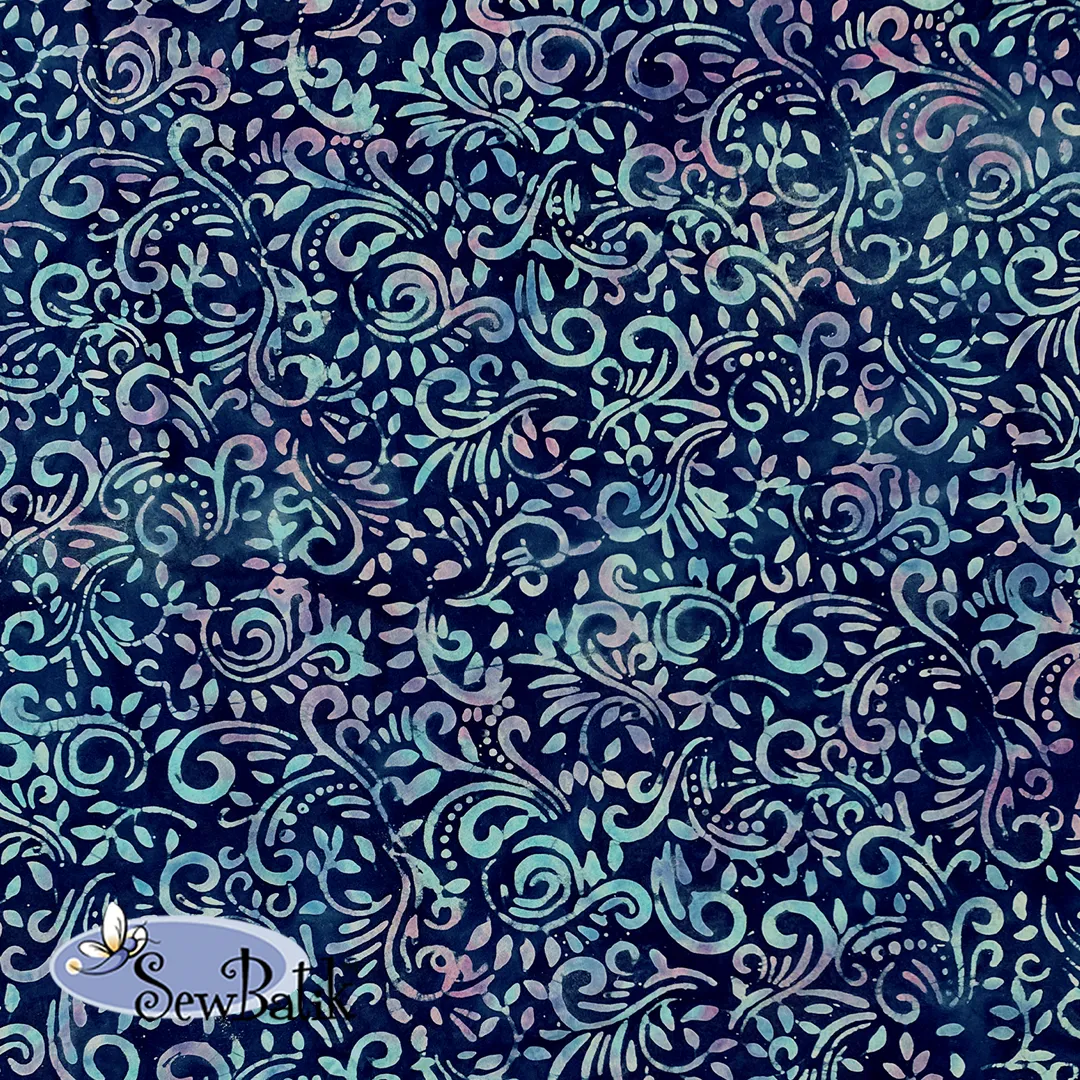 57" Batik Canvas (5oz) - Phoenix - Turbulent Blue