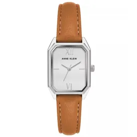 Anne Klein Octagon Ladies Leather Watch AK/3875SVHY