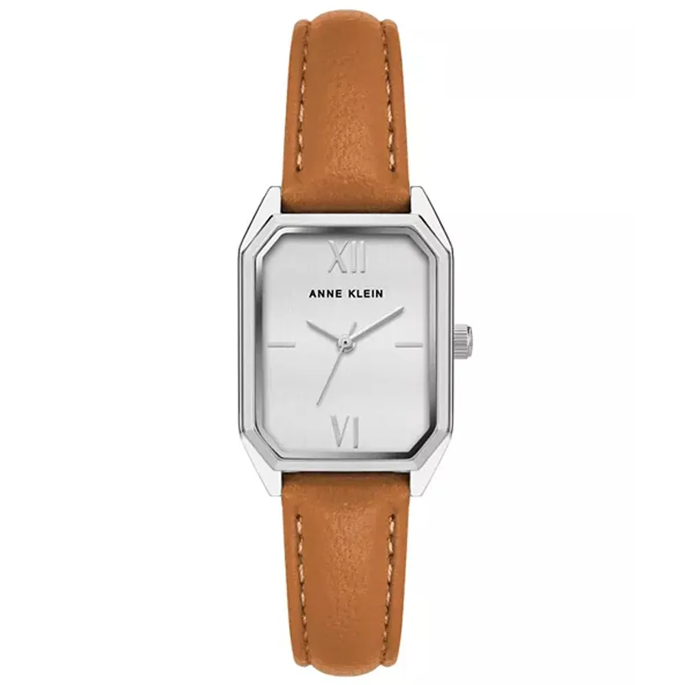 Anne Klein Octagon Ladies Leather Watch AK/3875SVHY