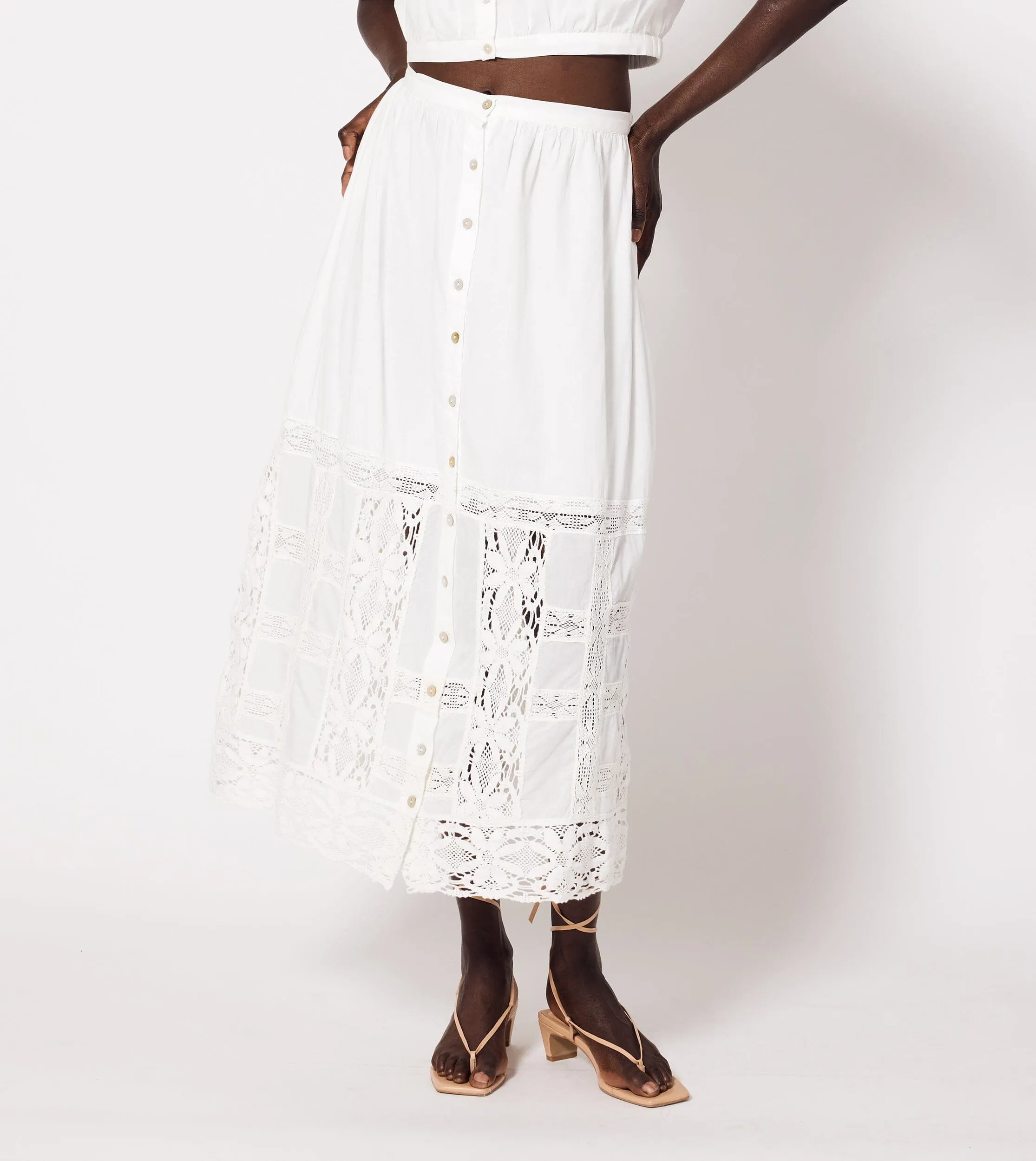 Apollonia Ankle Skirt | Ivory