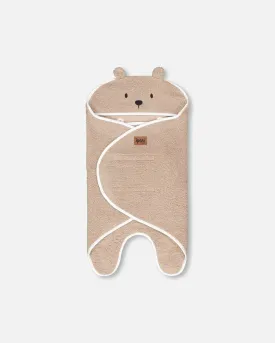 Baby Cocoon Blanket Brown Teddy Bear