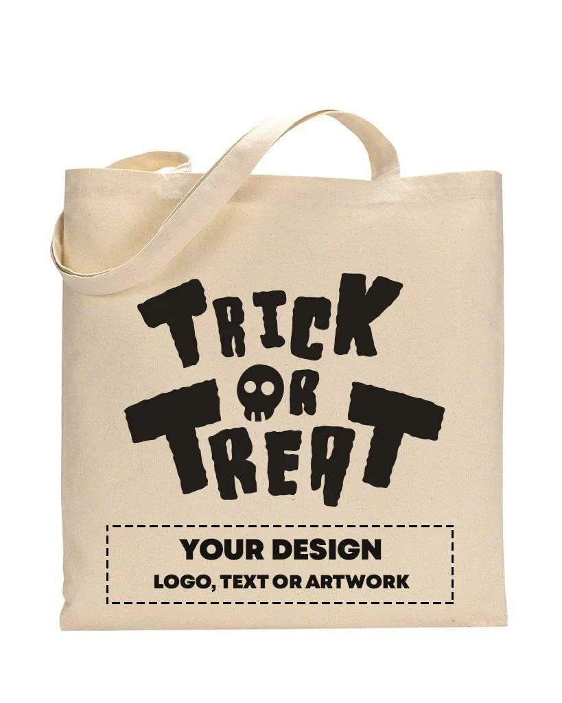 Black Color Trick or Treat - Halloween Tote Bags