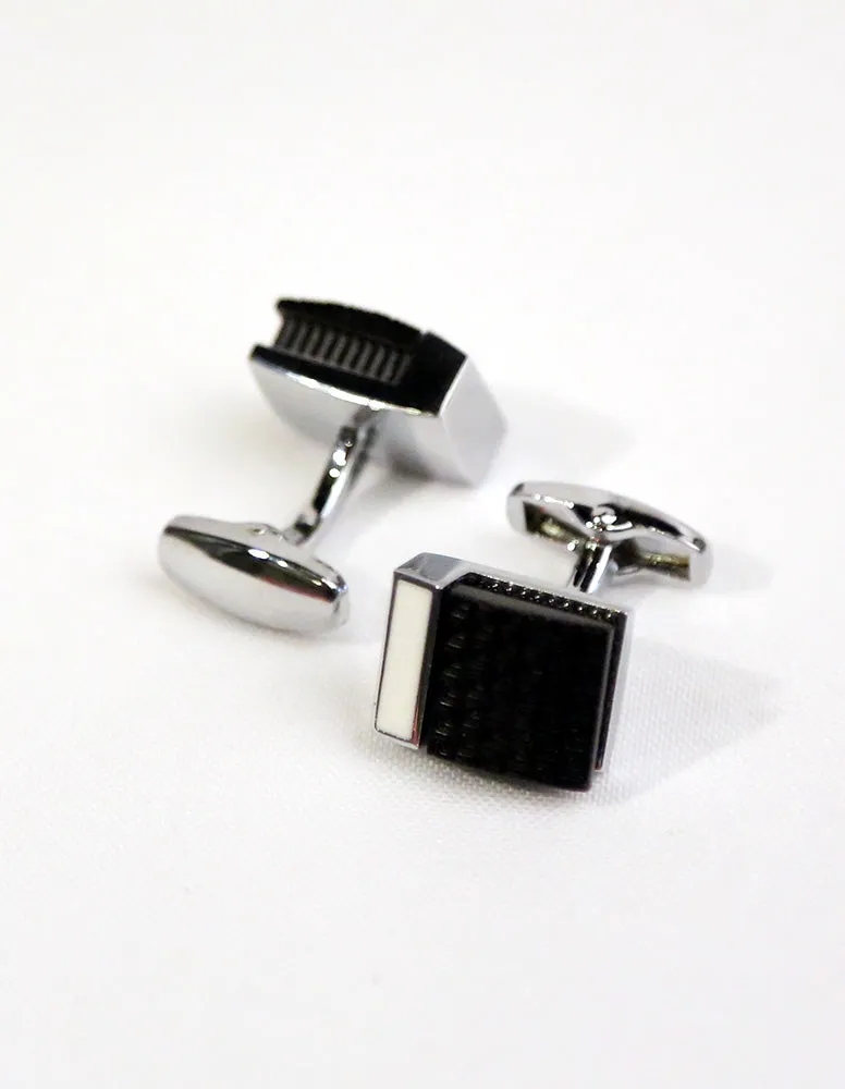 Black White Cufflink