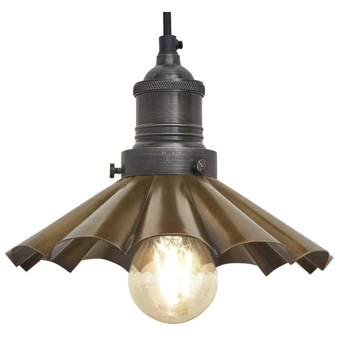 Brooklyn Umbrella Pendant Light - Brass - 8 inch - Industville