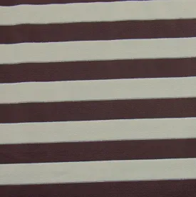 Brown and Taupe Stripes with Silver and Gold Accents Swimsuit Fabric