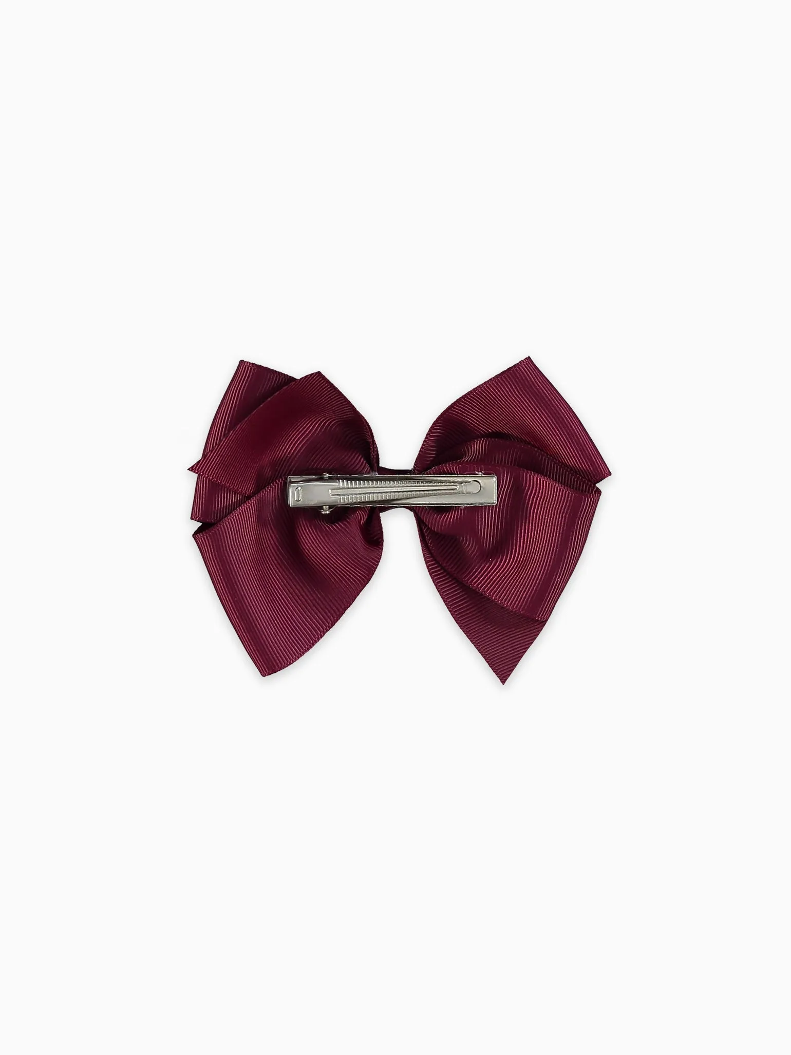 Burgundy Big Bow Girl Clip