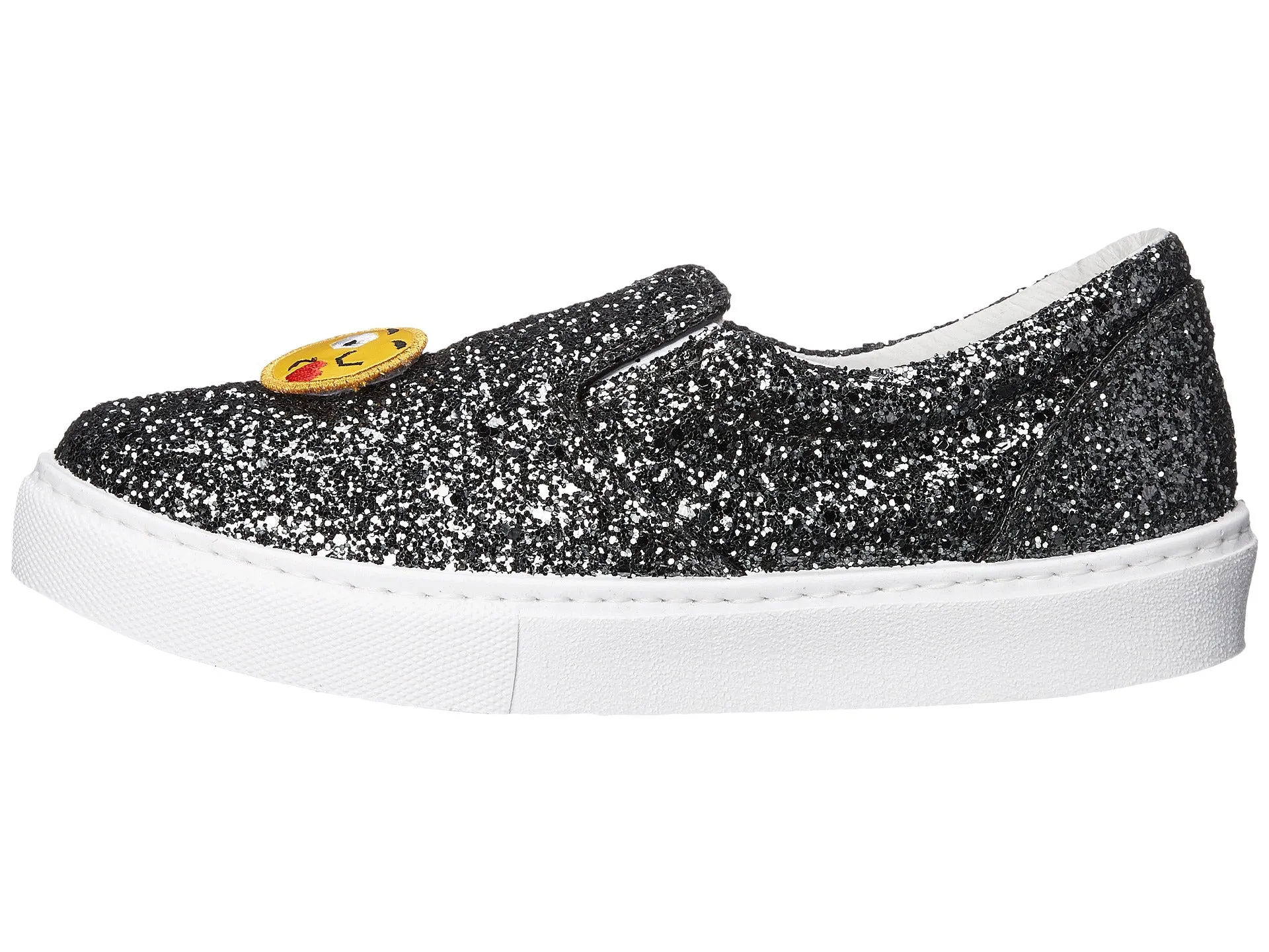 Chiara Ferragni Women's Gray Sparkle Emoji Slip-on Sneaker