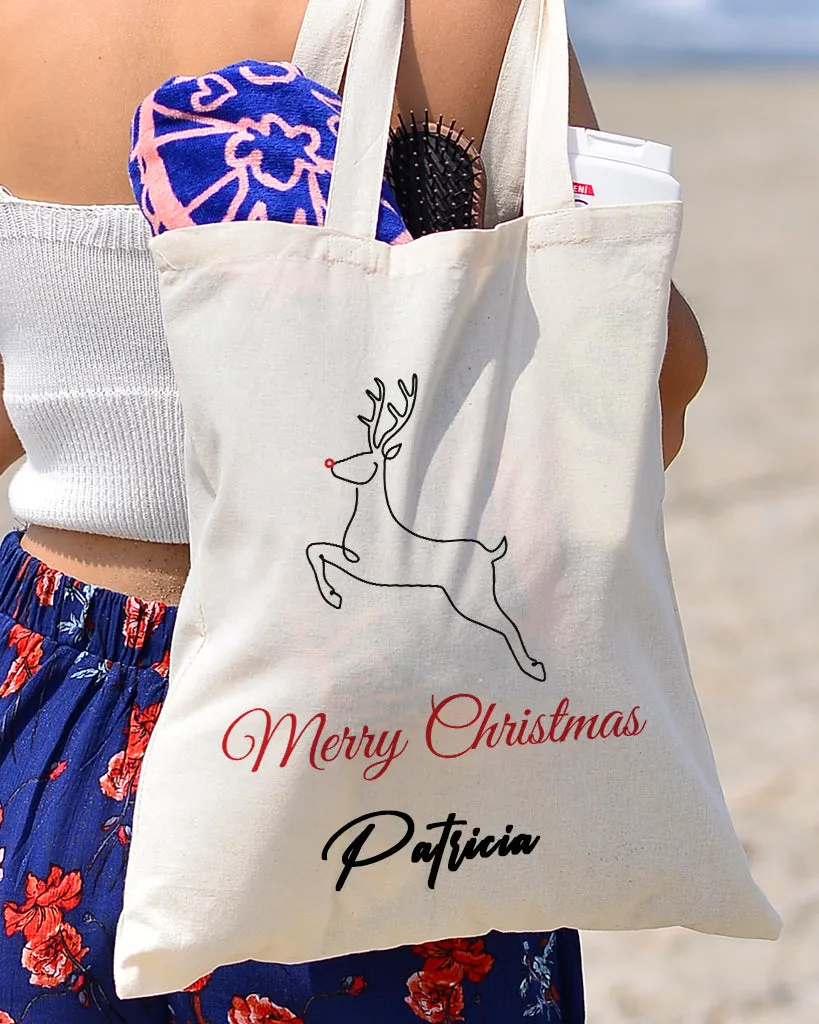 Christmas Deer Merry Christmas Tote Bag - Christmas Bags