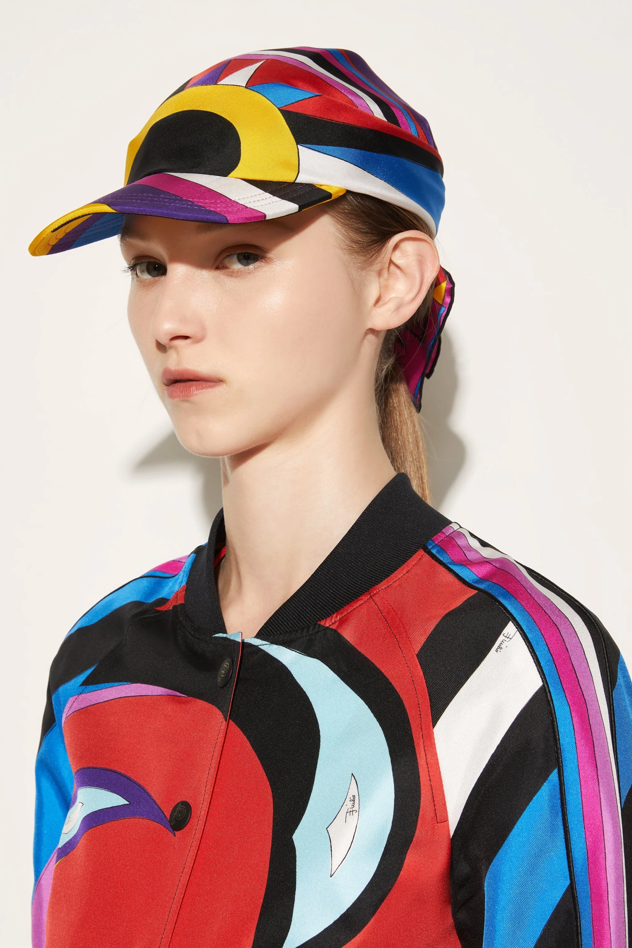 Cigni And Iride-Print Silk-Twill Cap