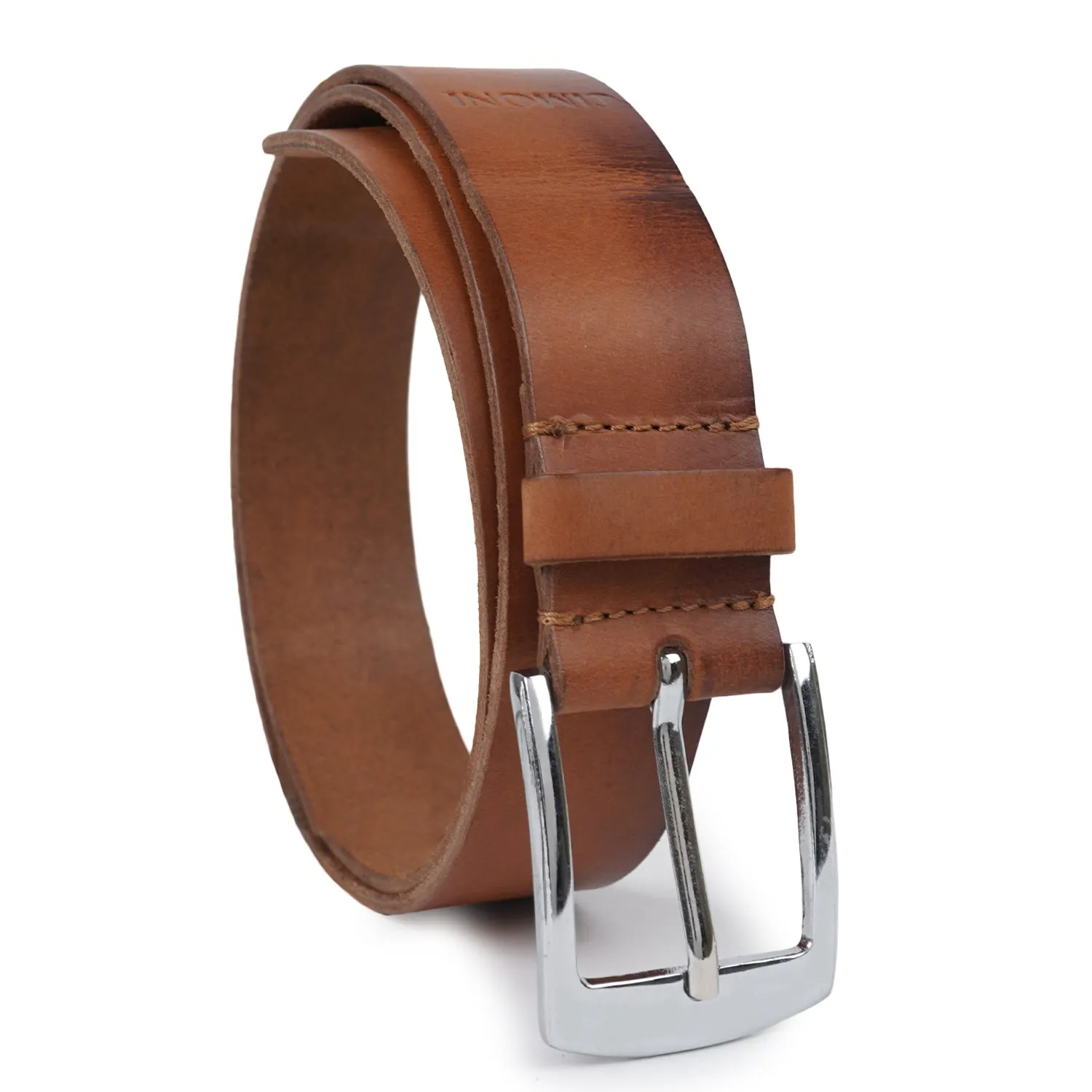 CIMONI Genuine Leather Classic Slim Design Casual Formal Dailyuse Belt For Men ( 1 Year Gurantee)