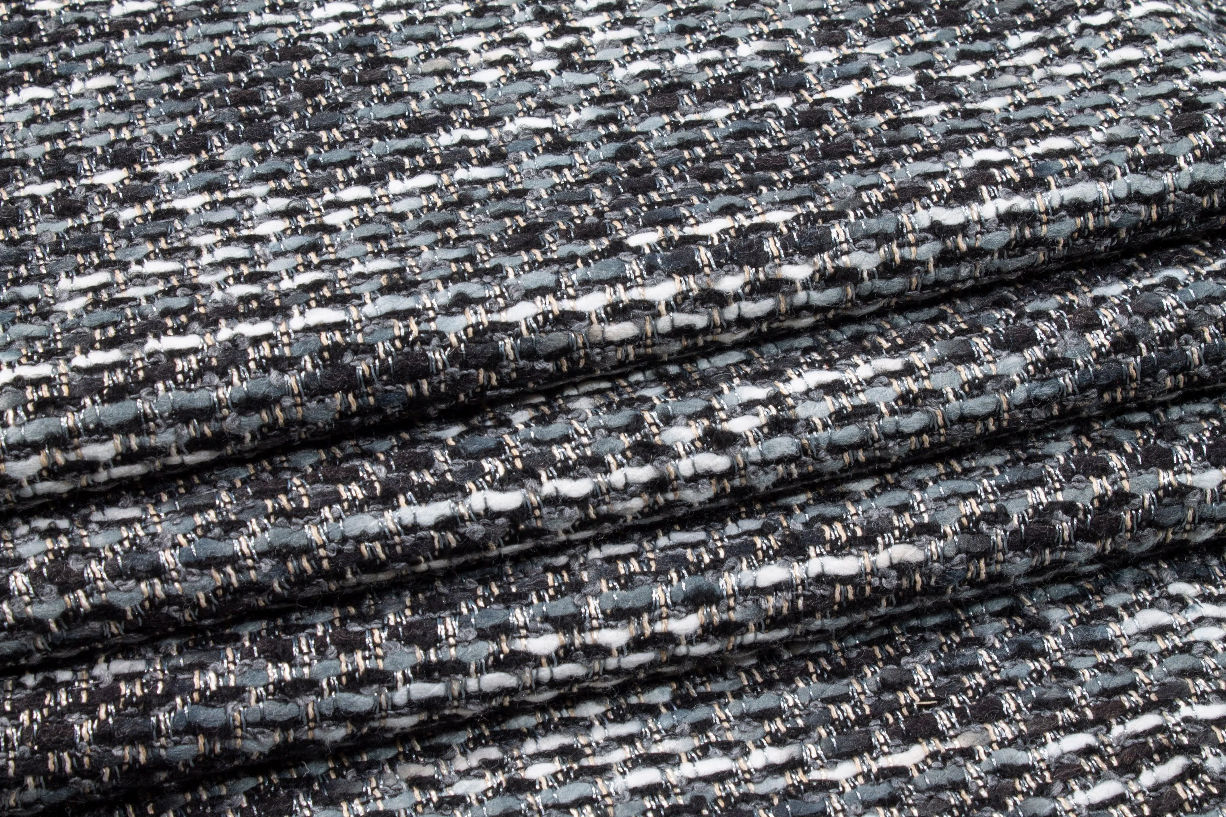 Cool Gray Italian Wool Tweed