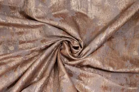 Copper and Gray Metallic Crushed Brocade