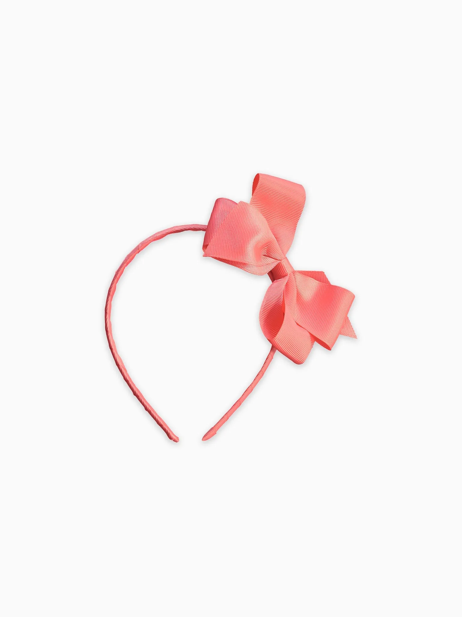 Coral Big Bow Girl Headband