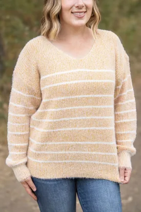 Cozy Striped Sweater - Mustard by Michelle Mae