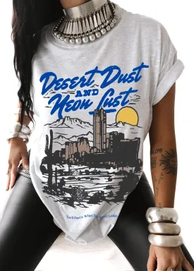 DESERT DUST & NEON LUST SIDE SLIT TEE