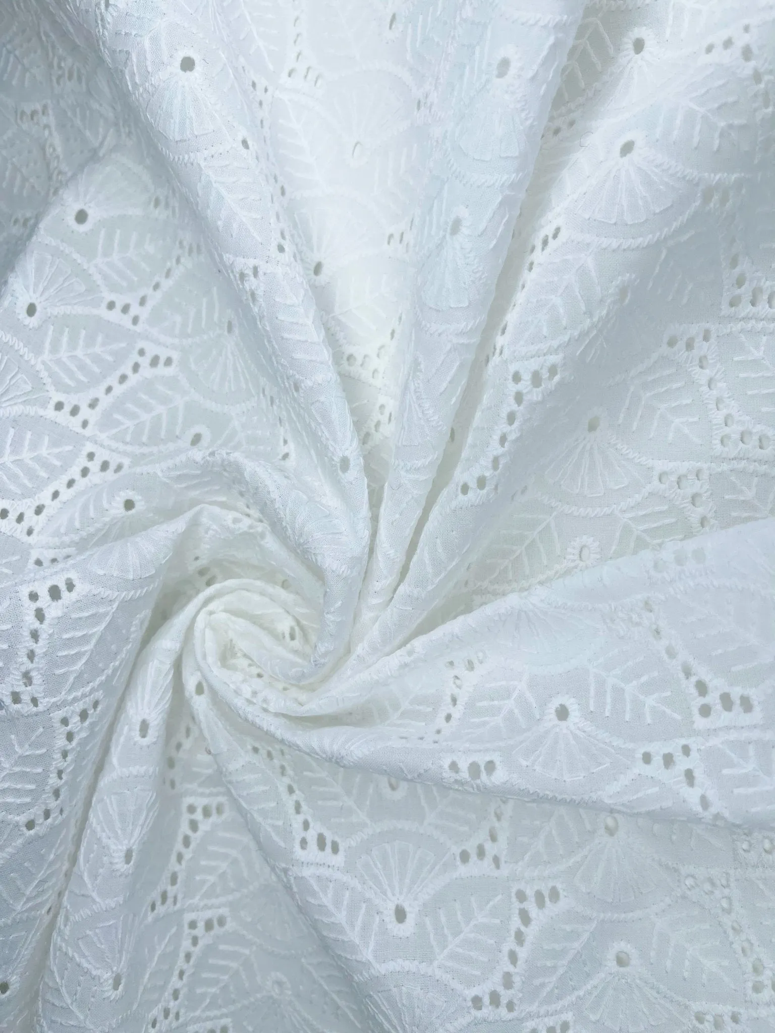 Eyelet Embroidery Flower Fabric