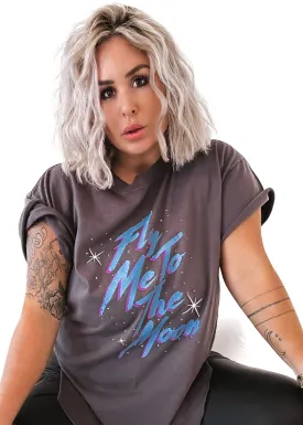 FLY ME TO THE MOON SIDE SLIT TEE