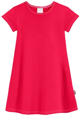 Girls Soft Cotton Jersey Cap Sleeve Dress | Candy Apple