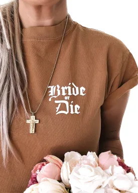 GOTHIC BRIDE OR DIE SIDE SLIT TEE