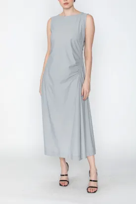 Gray Side Drape Tank Dress