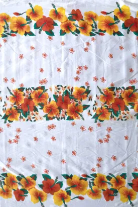 Hibiscus Triple Border Fabric | Polyester