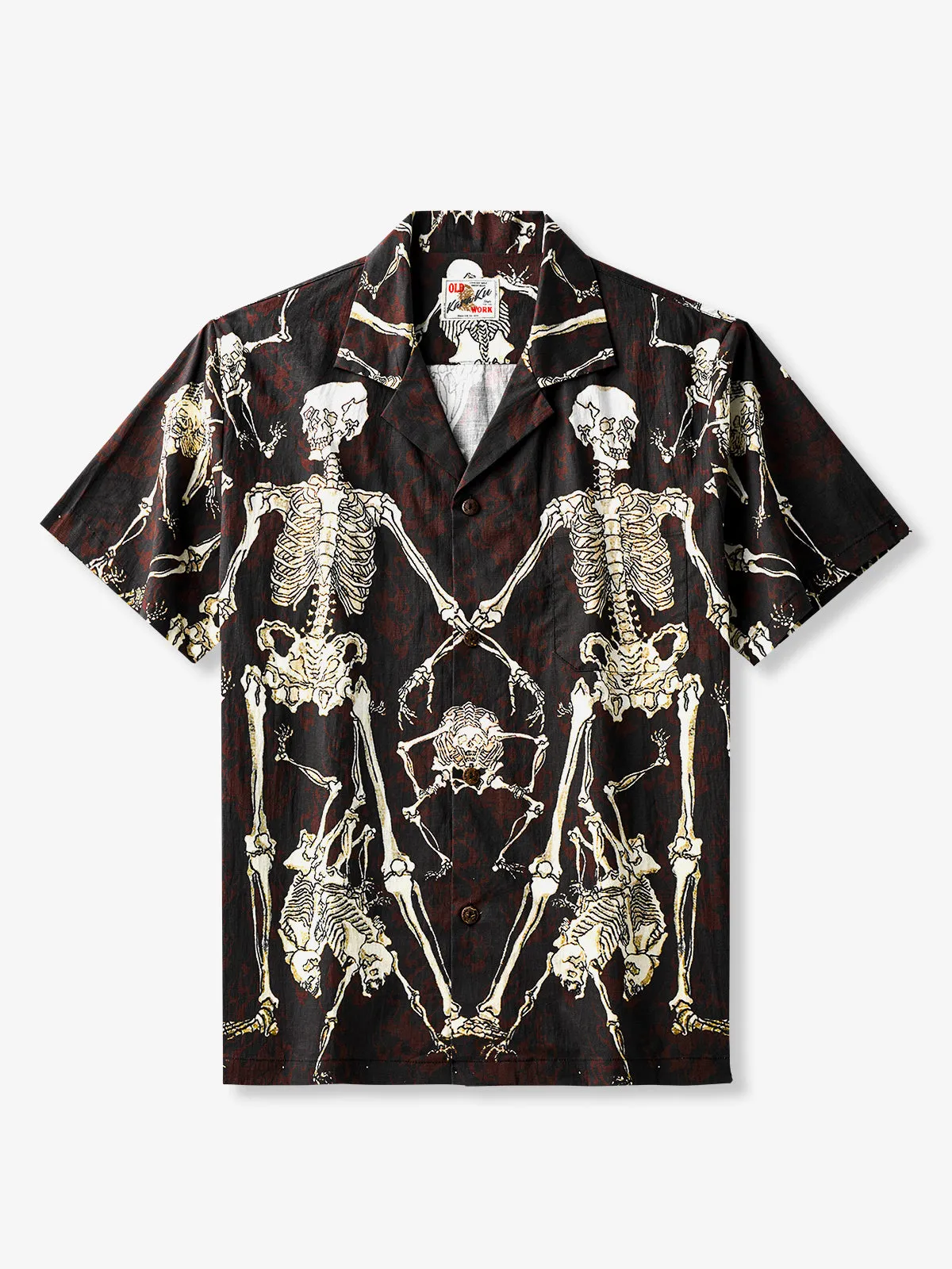 Hundreds Of Dancing Skeletons Cotton Camp Shirt