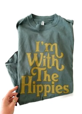 I'M WITH THE HIPPIES SIDE SLIT TEE