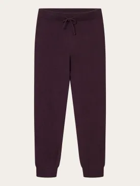 JADE hybrid knitted jog pants - Chocolate Plum