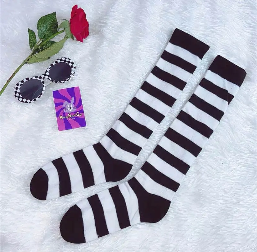 JAPANESE COS STRIPED KNEE SOCKS BY88888