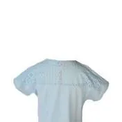 Light Blue Eyelet Trim Top