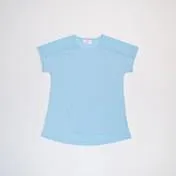 Light Blue Eyelet Trim Top