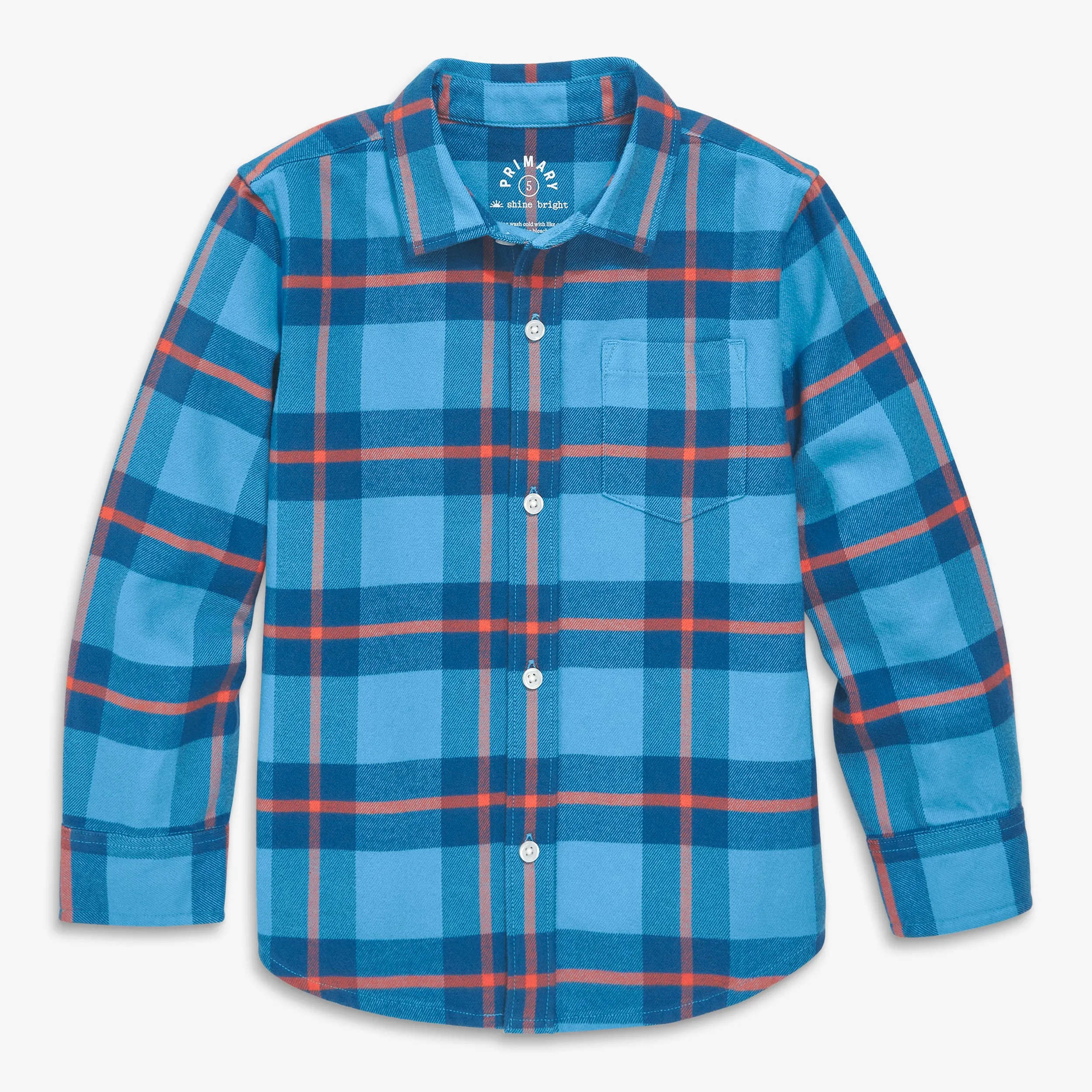 Long sleeve flannel plaid button down