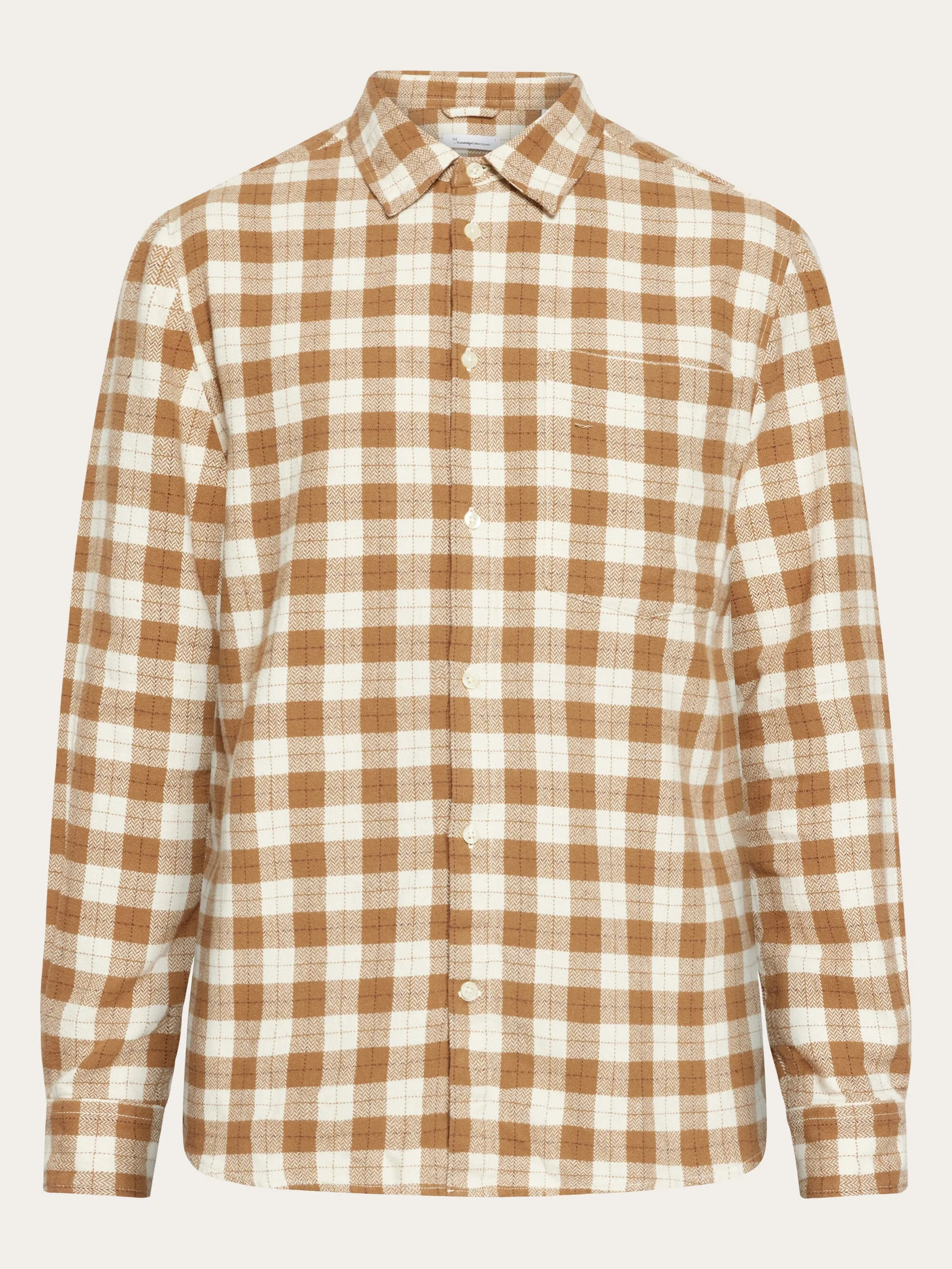 Loose fit checkered shirt - Beige check