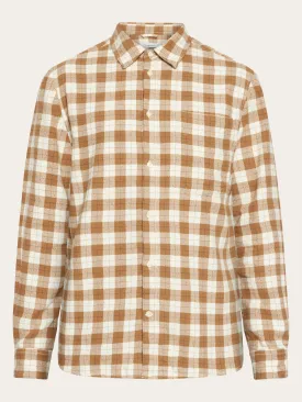 Loose fit checkered shirt - Beige check