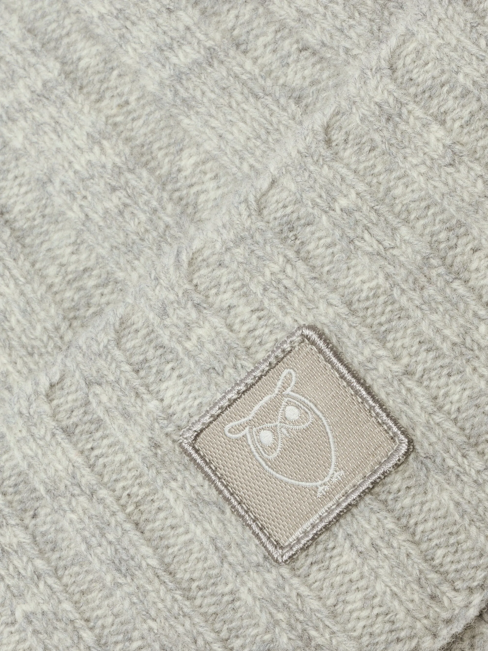 Low wool 5x4 rib beanie - RWS - Grey Melange