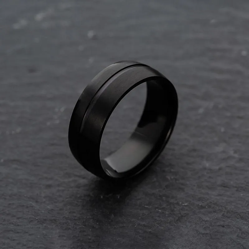 Matte Black Stainless Steel Ring