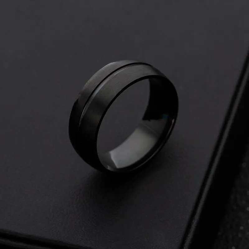 Matte Black Stainless Steel Ring