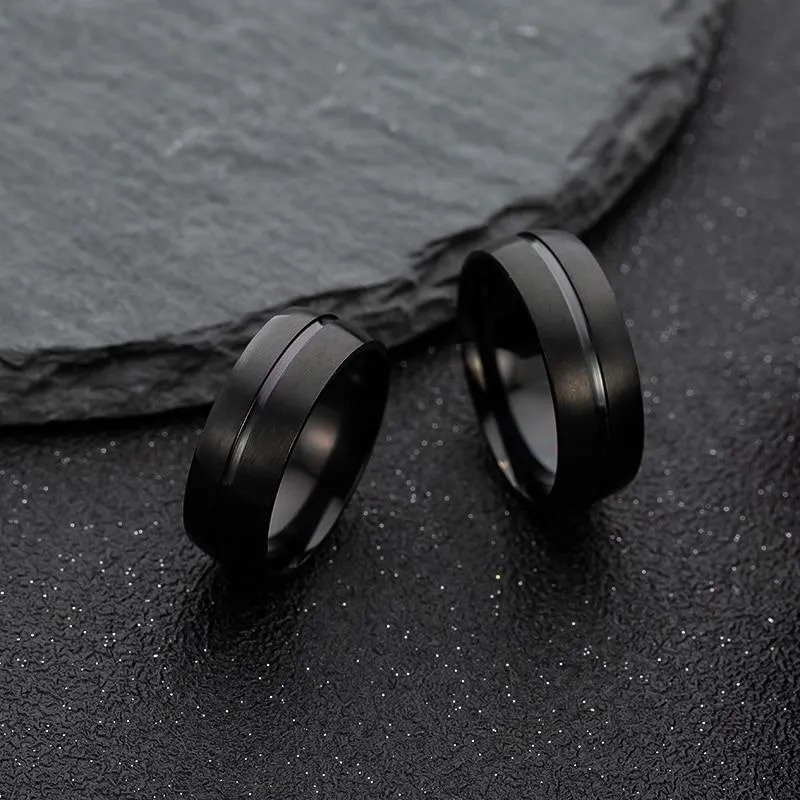 Matte Black Stainless Steel Ring