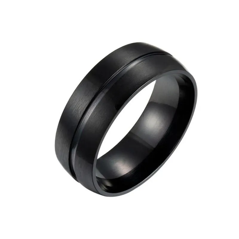 Matte Black Stainless Steel Ring