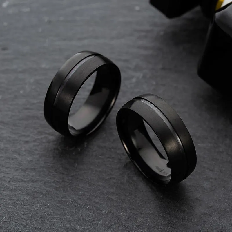 Matte Black Stainless Steel Ring