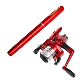 Mini Telescopic Rod and Spinning Reel 5.1:1 Aluminum Alloy Fiberglass