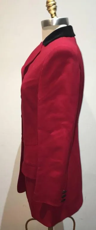 Moschino Couture Vintage Black and Red Women's Blazer Size 12