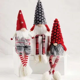 Mudpie Grey & Red Christmas Gnome Collection